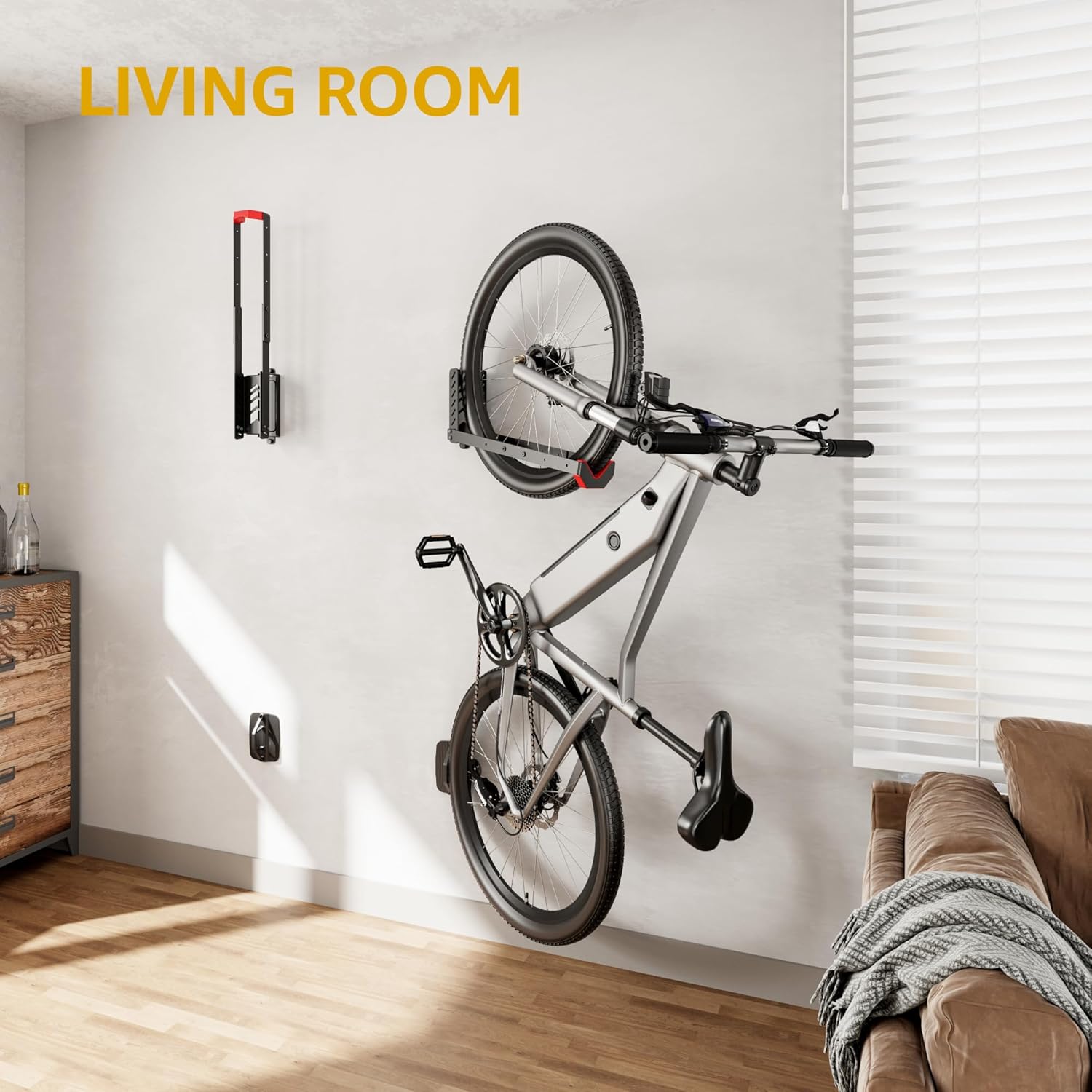 Thumbnail 6 de monTEK Bike Wall Mount & Swivel Wall Rack – Adjustable vertical bike storage (up to 35kg)