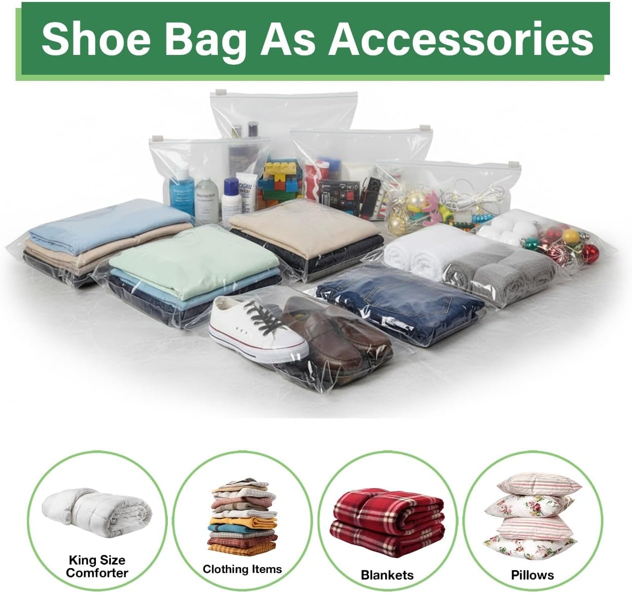 Thumbnail 3 de MORIVO Bed Storage Bags – 90L Capacity, 4-Pack Underbed Organisation