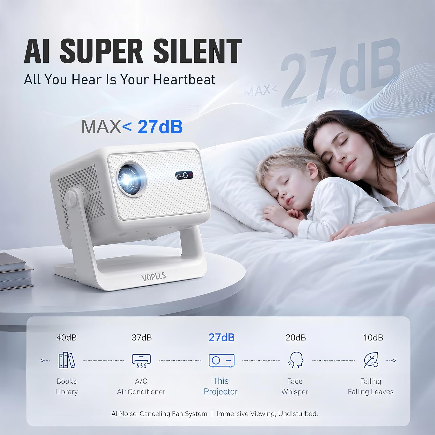 Thumbnail 4 de Officially-Licensed APP & 3000 ANSI 4K Mini Outdoor Projector with WiFi & Bluetooth (VOPLLS Smart Portable)