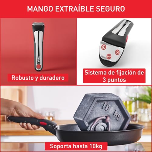 Thumbnail 3 de Tefal Ingenio Emotion: juego de 2 sartenes (22/26 cm) con mango extraíble y antiadherente apto inducción