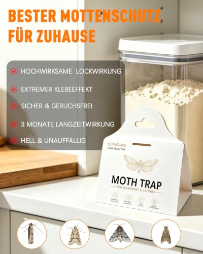 Thumbnail 1 de HOAMZ Lebensmittelmotten-Falle [10 Stück]: Pheromon-Lockstoff, 3 Monate Schutz, geruchlos und ungiftig