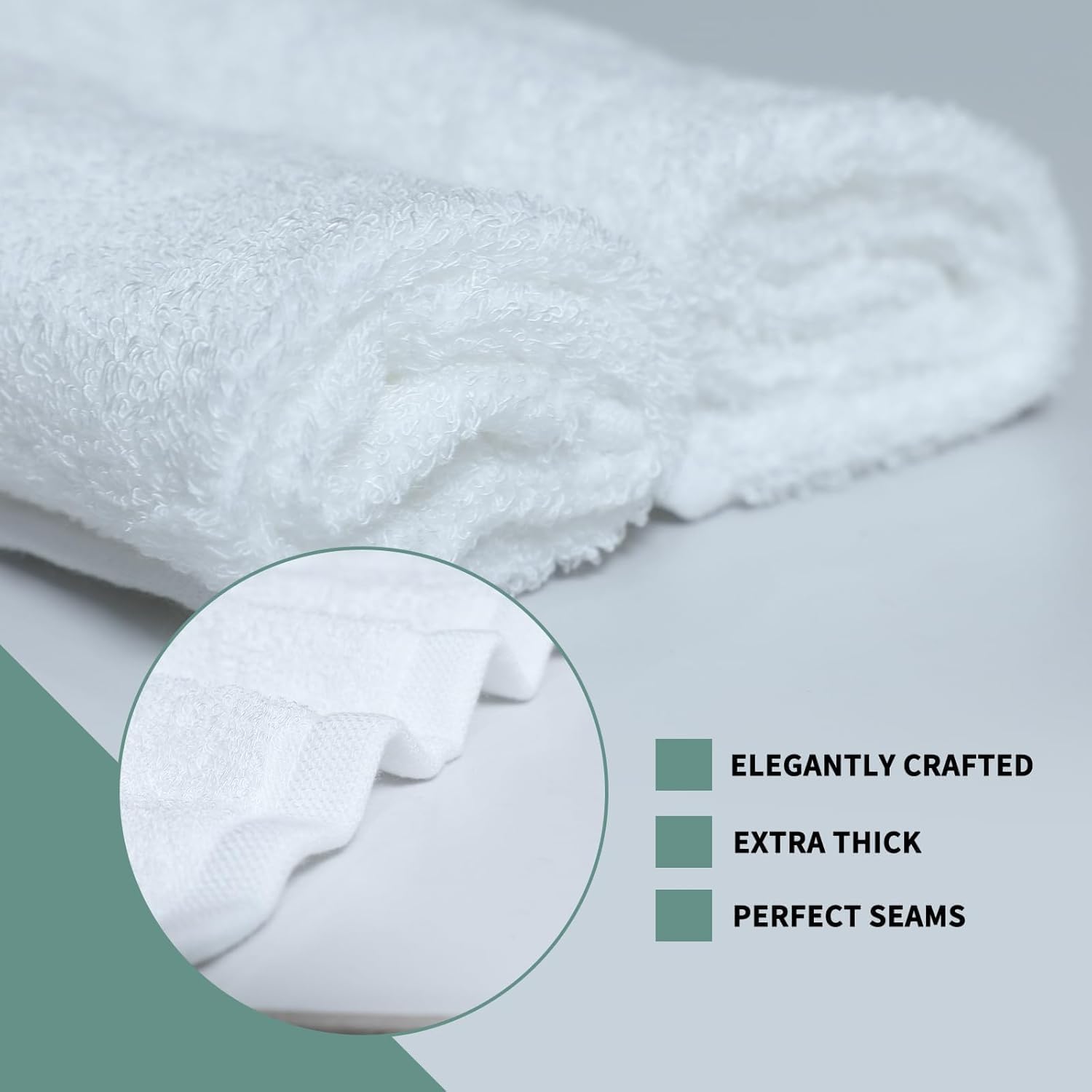 Detalle de Baby washcloths bamboo 10" x 10" 5 pack