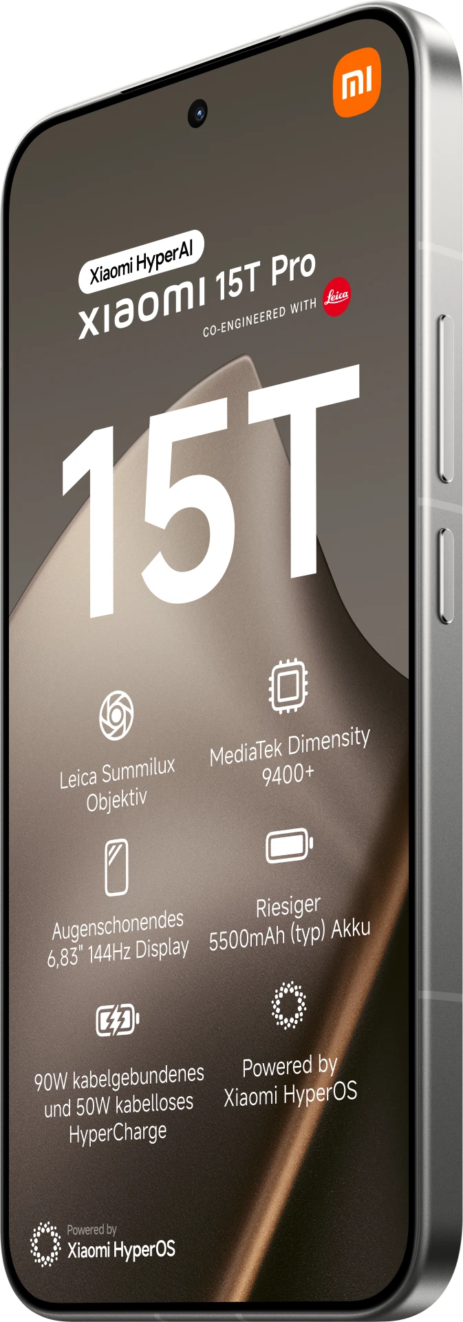 Thumbnail 6 de Xiaomi 15T Pro 512 GB in Grau – 5G Smartphone mit 3 Rückkameras