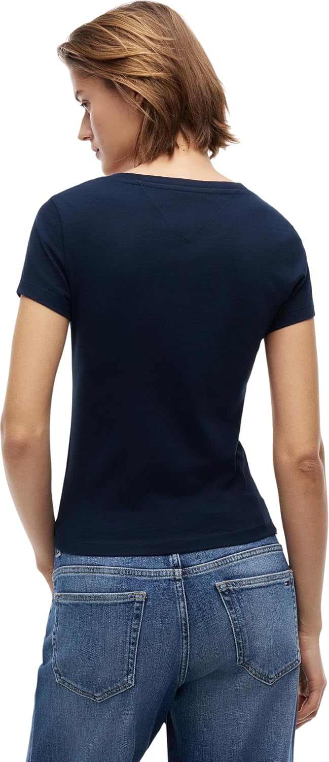 Detalle 2 de Tommy Jeans T-Shirt Donna Slim a V in cotone rigenerato