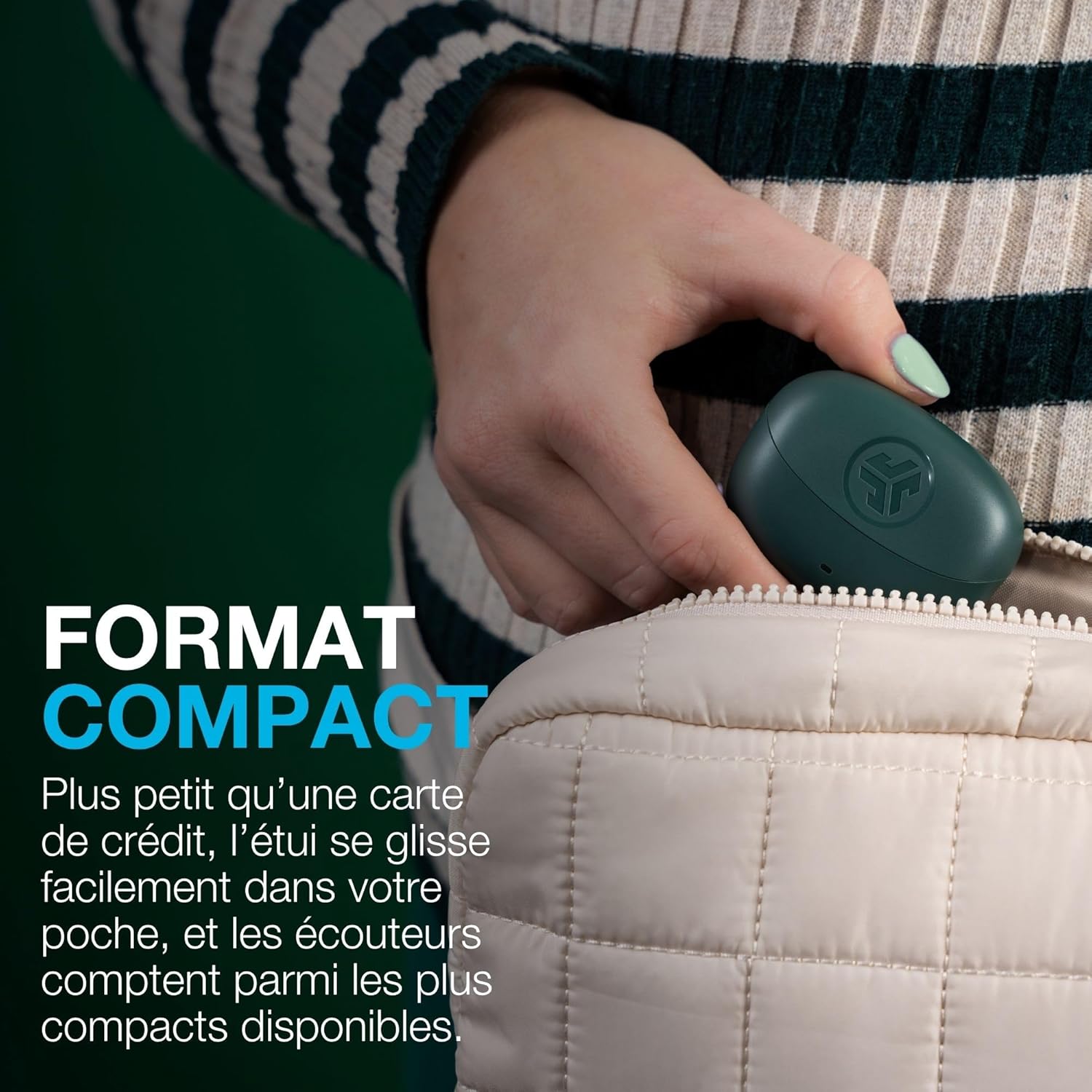 Thumbnail 6 de JLab Go Pods ANC — écouteurs Bluetooth intra-auriculaires avec réduction de bruit hybride, 26 h d’autonomie et IP55