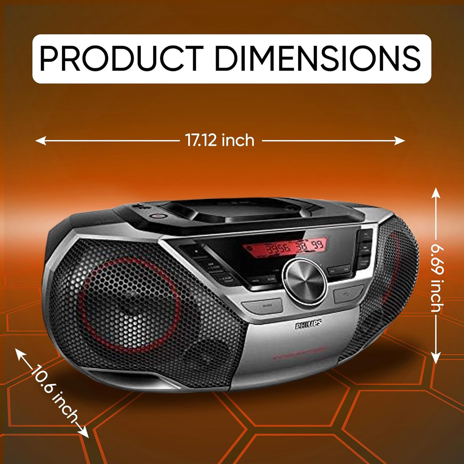 Thumbnail 3 de Philips Portable CD Boombox with Bluetooth 12W