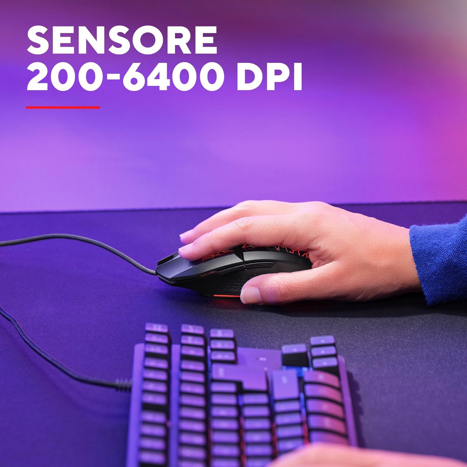 Thumbnail 2 de GXTrust 1113 Vylax: mouse gaming USB con LED multicolore, DPI 200–6400 e 6 pulsanti programmabili