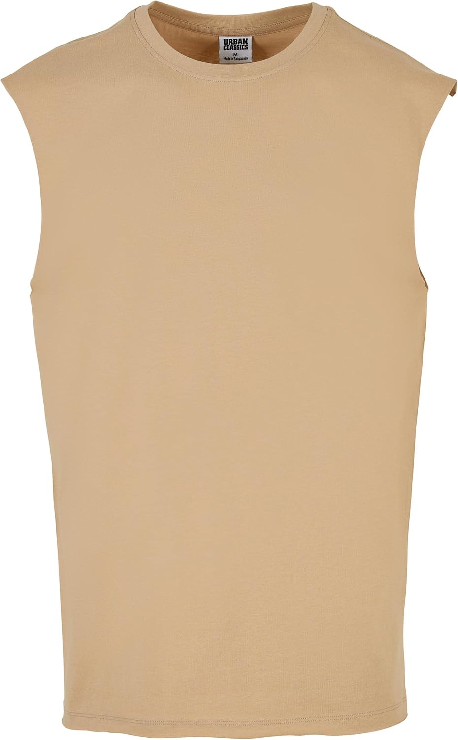 Detalle de Urban Classics Open Edge Sleeveless Tee Uomo – Unionbeige