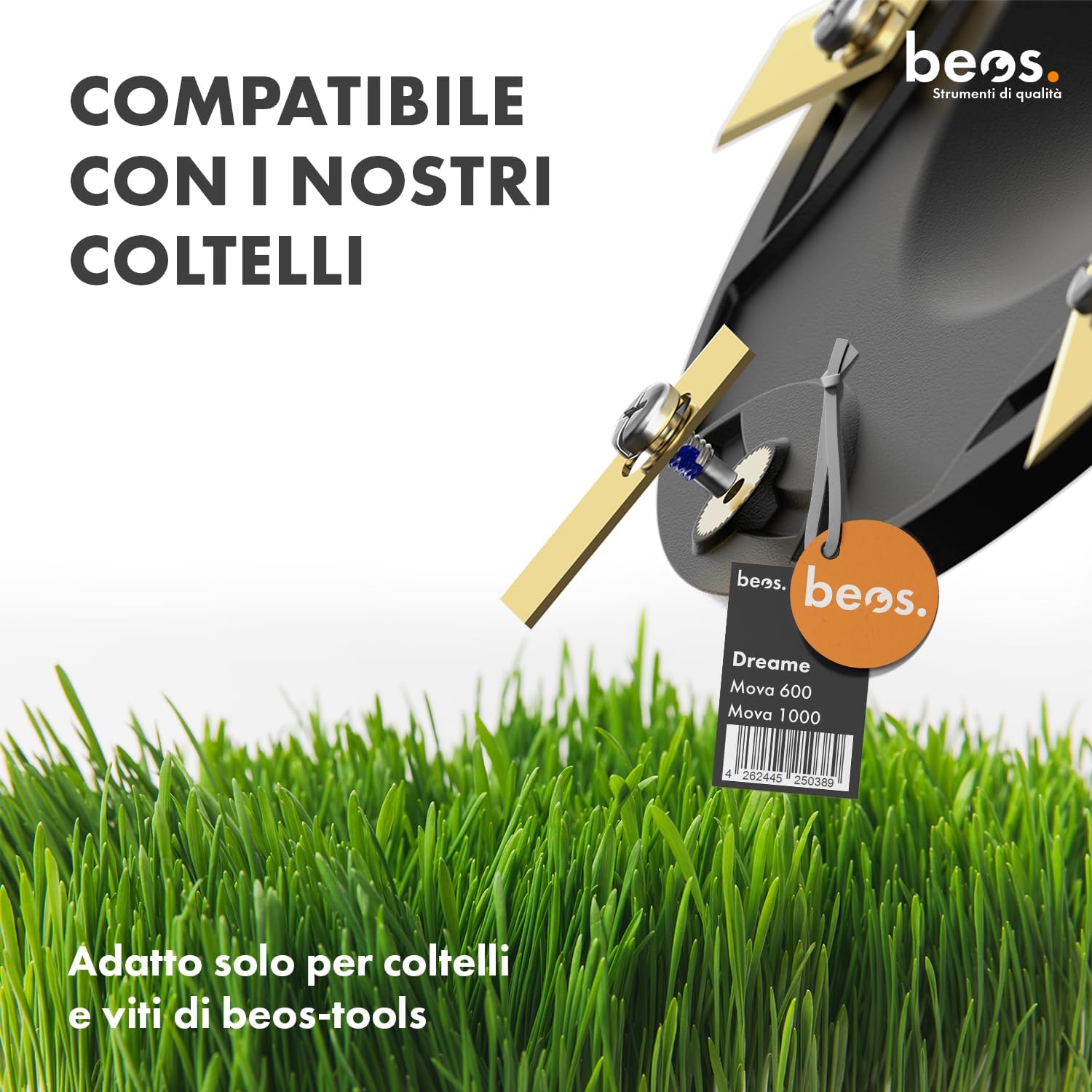 Thumbnail 5 de BEOS Premium Robot Tosaerba Tuning – disco portacoltelli per 6 lame per Dreame Mova 600 & Mova 1000, rinforzato in fibra di vetro (Ø 170 mm)