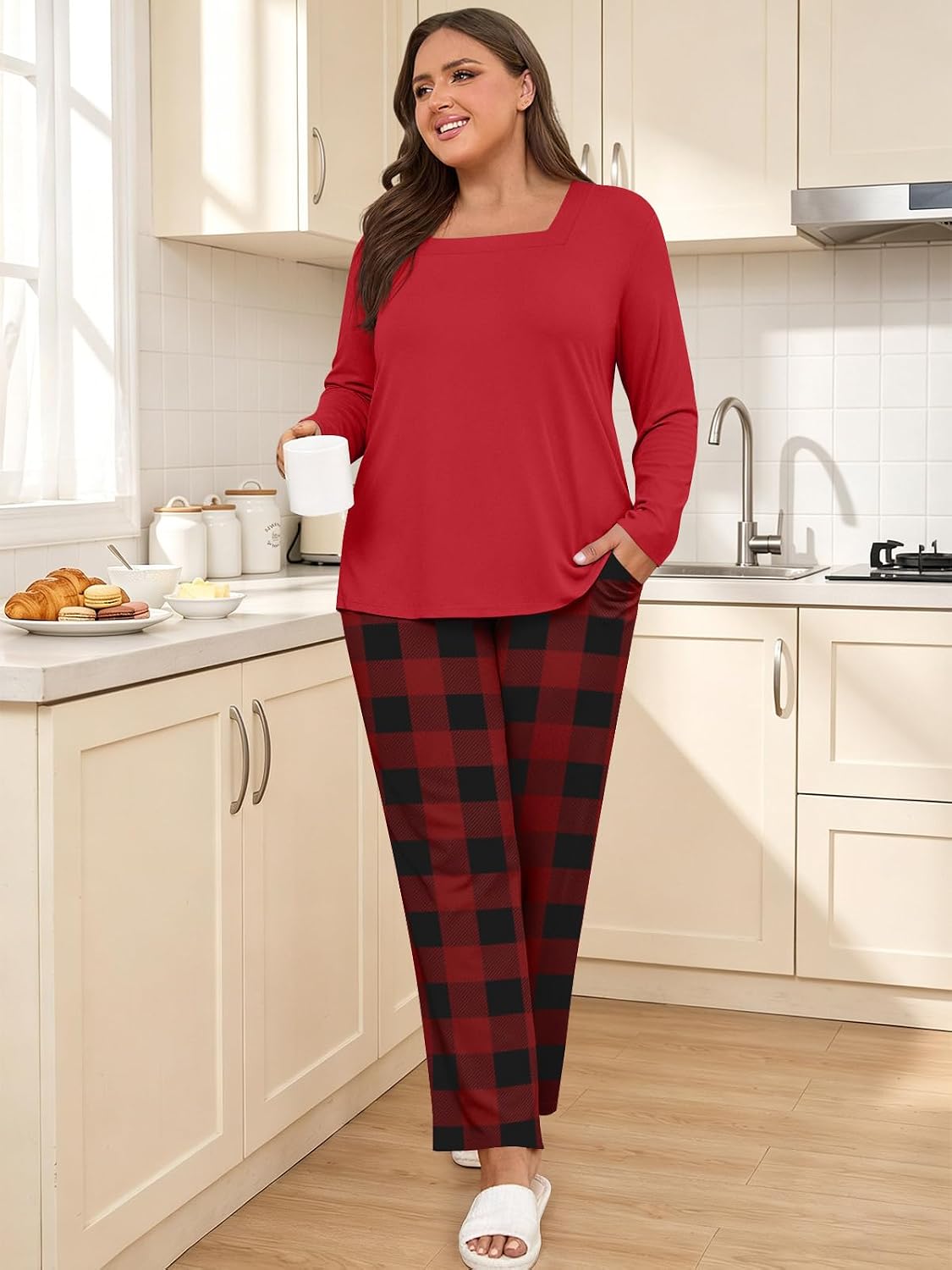 Thumbnail 3 de HOTGIFT Women's Pajama Set 95% Rayon