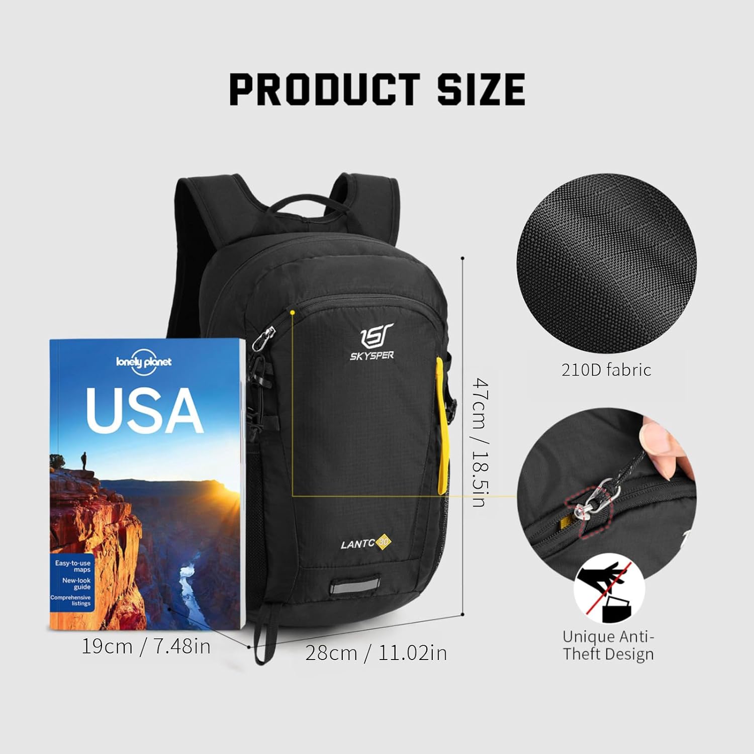 Thumbnail 6 de SKYSPER 30L Small Hiking Backpack: Lightweight 30L Daypack for Trekking and Outdoor Travel