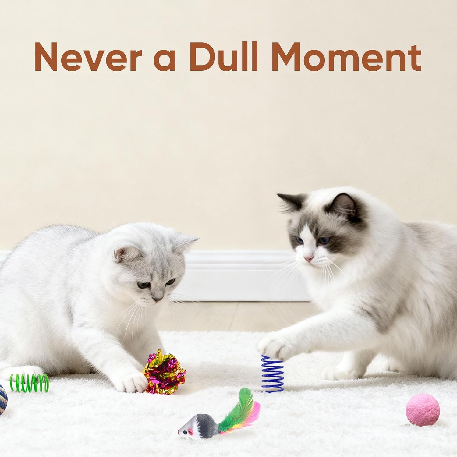 Detalle de AGYM Cat Toys for Indoor Cats – 35 Pack Interactive Toy Set