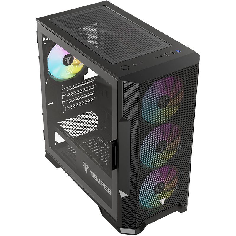 Detalle de tempest Stockade ARGB M-ATX Cristal Templado USB 3.0