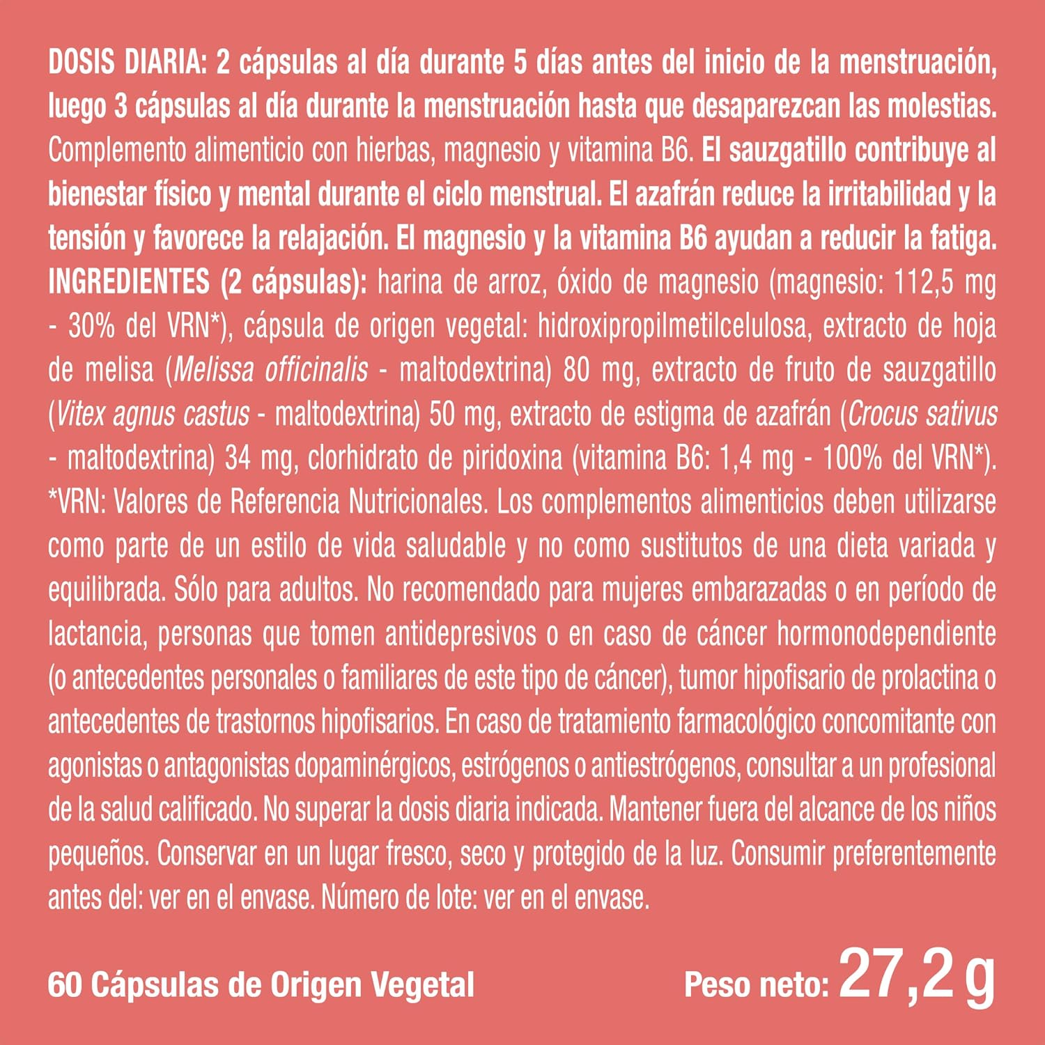 Thumbnail 5 de Confort Premenstrual Nutrimea 60 cápsulas