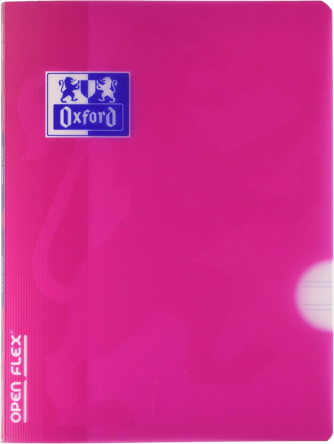 Detalle de Oxford Openflex A5-48h Pauta2,5 anteckningsbok med plastomslag