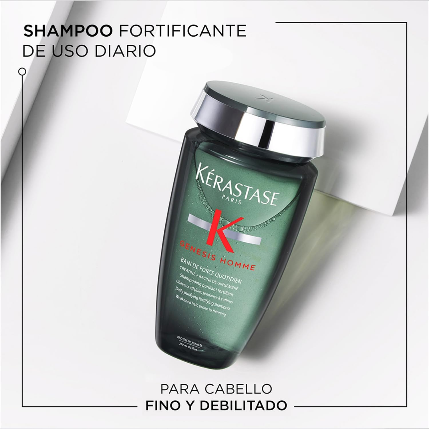 Detalle 2 de KÉRASTASE Genesis Homme Bain de Force Quotidien – Shampoing Purifiant 250 ml