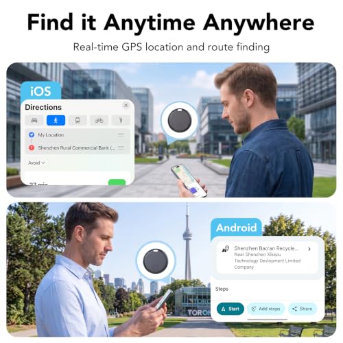 Detalle de aowoka Smart Tracker Tags 4 pezzi per Android & iOS: localizzazione Bluetooth senza abbonamento