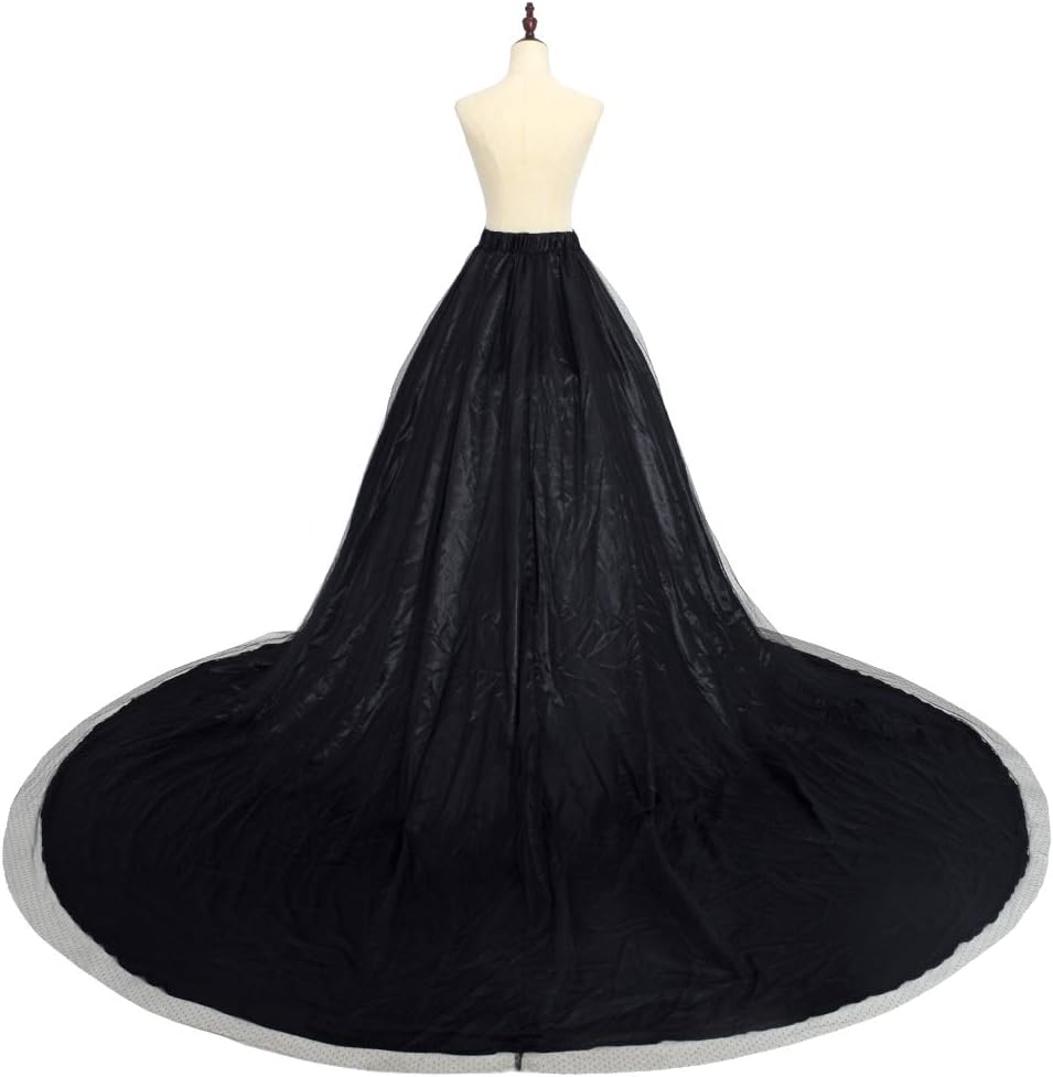 Detalle de GRACEART Bridal Tulle Train Skirt 219 cm