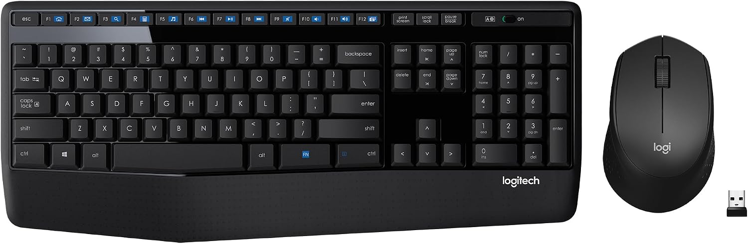 Detalle de Logitech MK345 Full Size Wireless Keyboard and Mouse Combo – Black