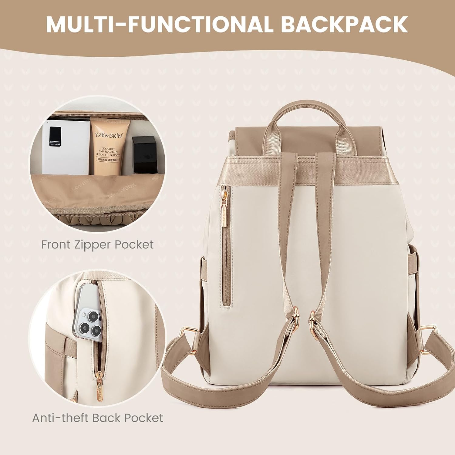 Detalle de LOVEVOOK Womens small backpack 0.6 kg