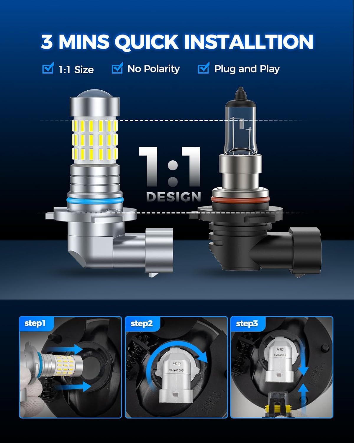 Thumbnail 1 de Marsauto LED fog light bulbs H10