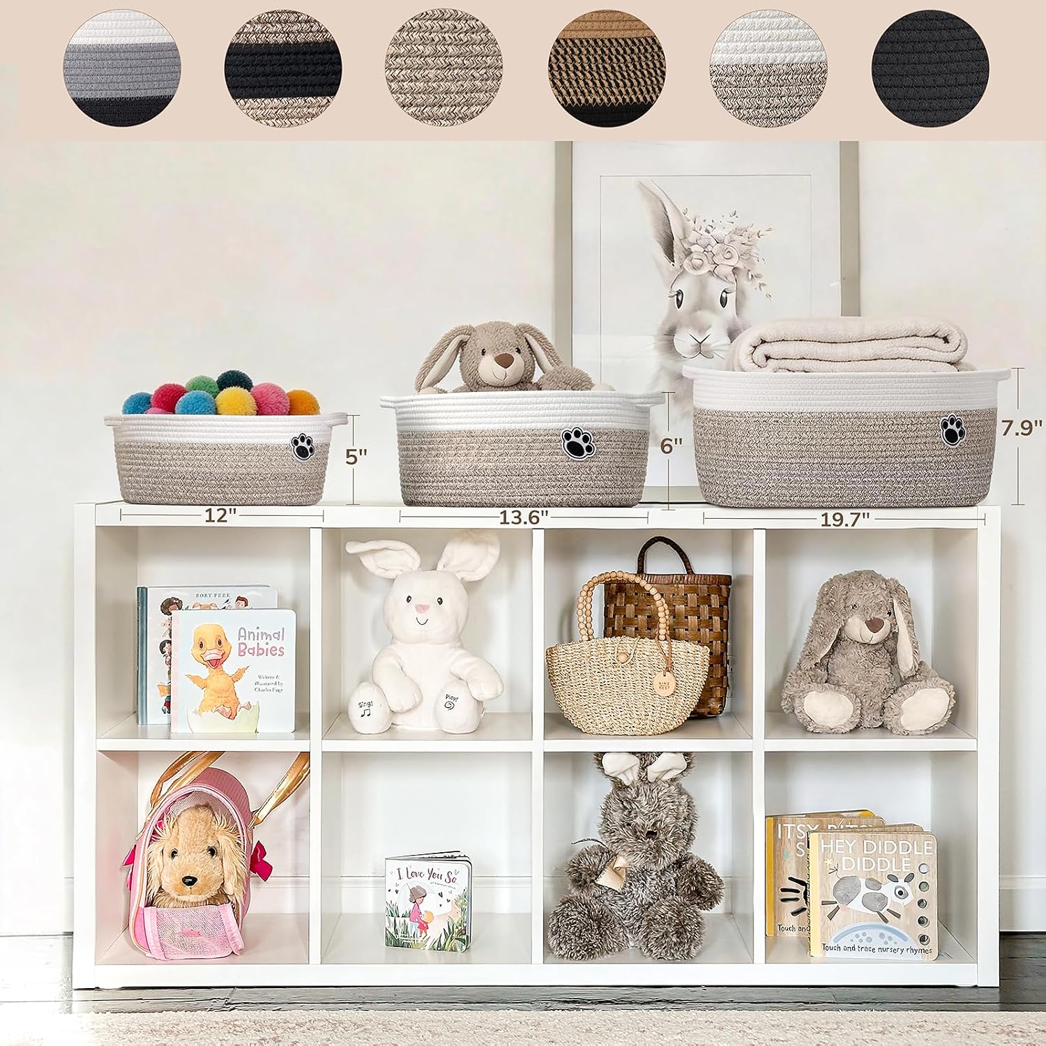 Detalle 2 de HiChen Woven Dog Toy Basket 30L