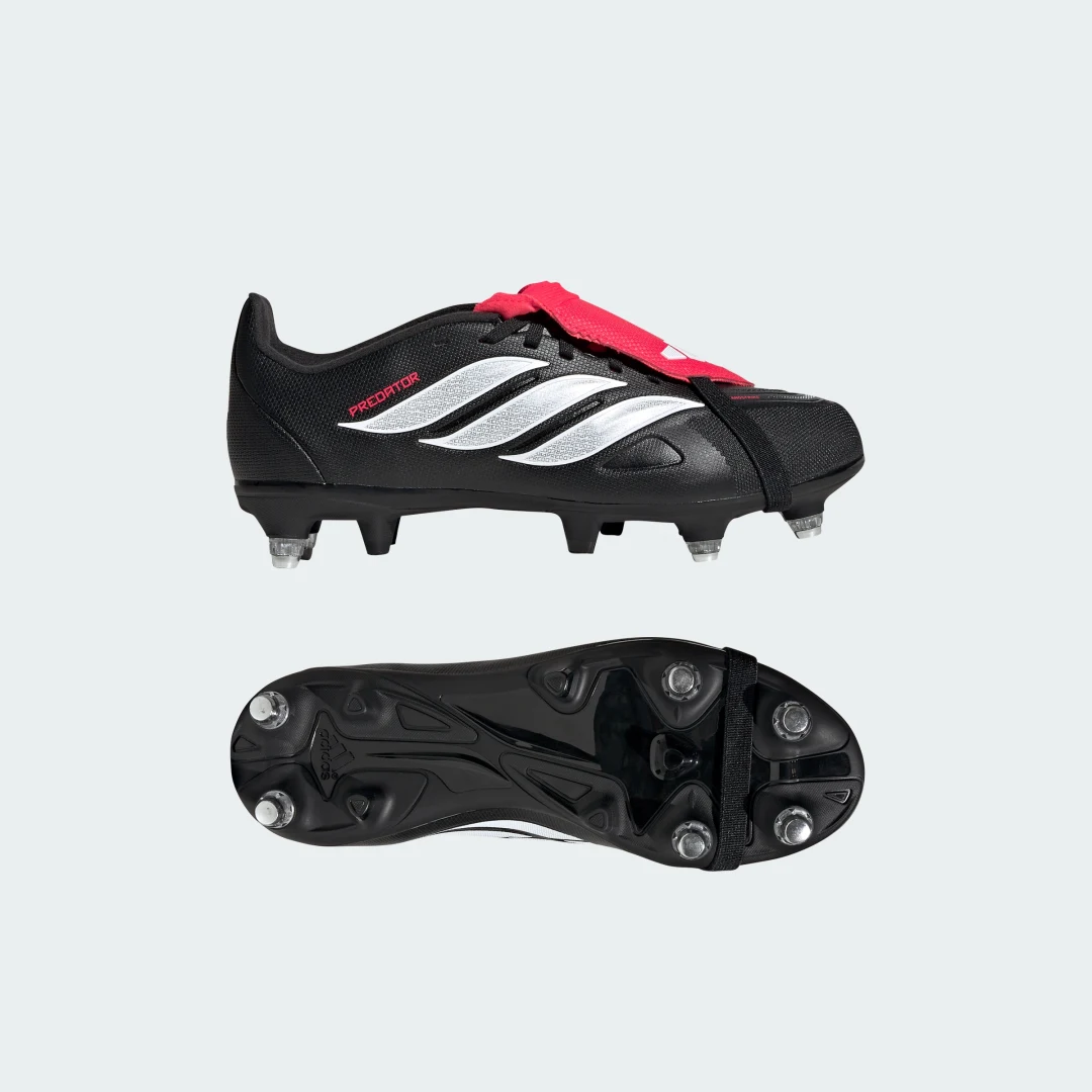 Detalle de Adidas Predator League: bota de fútbol con lengüeta plegable para césped natural húmedo
