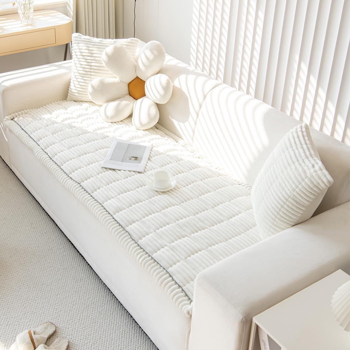Detalle 2 de Mitid Sofa Cover Fuzzy Pet Sofa Slipcover ๐