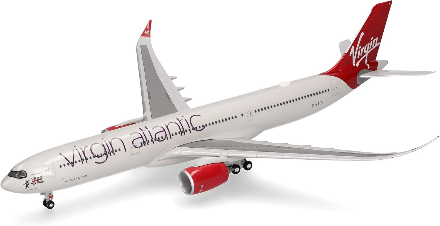Detalle de Herpa 572934 Virgin Atlantic Airbus A330-900neo, model samolotu 1:200