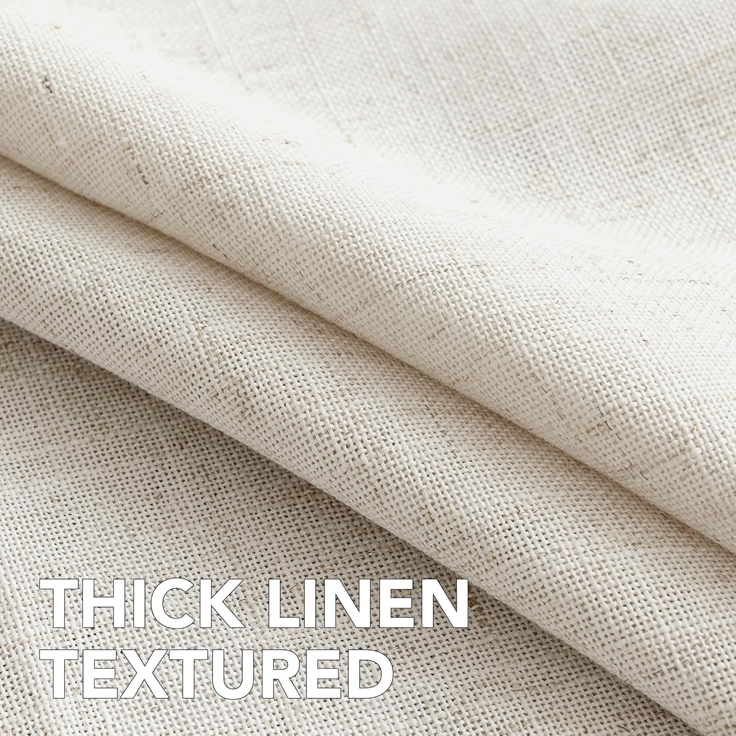 Detalle de H.VERSAILTEX Linen Table Cloths Rectangle 60 x 120 Inch – Premium, Waterproof Linen Table Cover