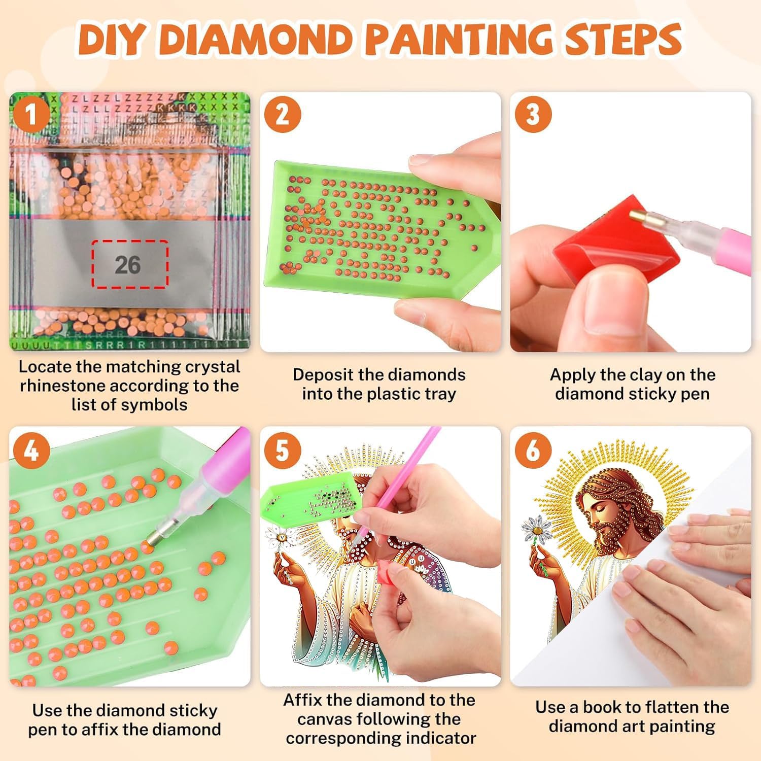 Detalle de Masendp Diamond Painting Hanging Decor Kit in PET