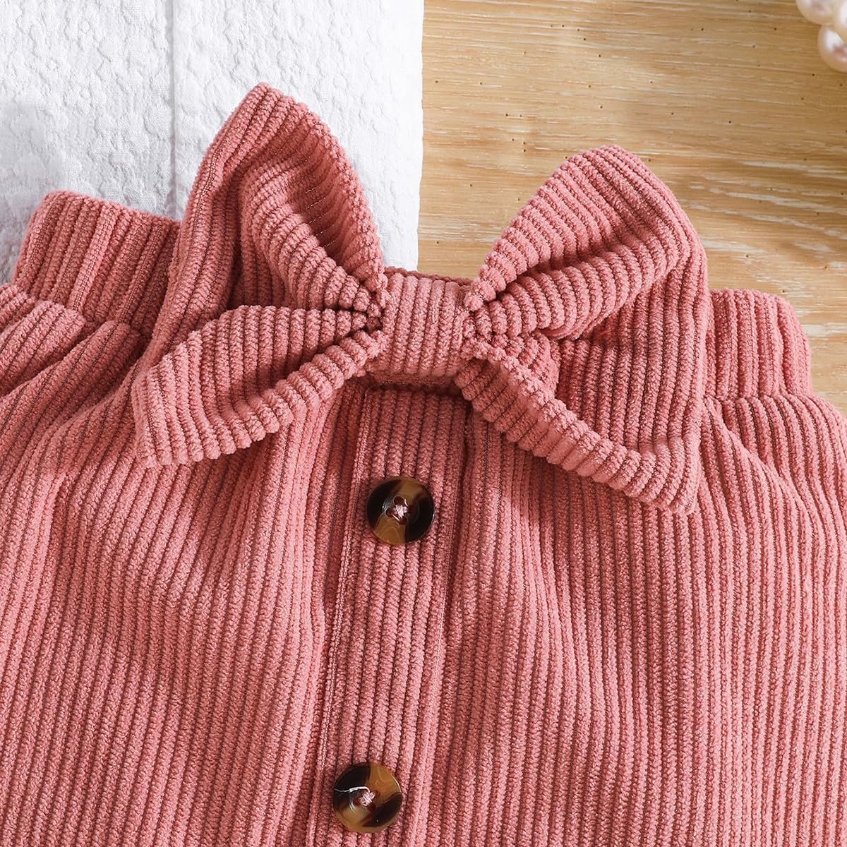 Thumbnail 6 de QUNERY Toddler Girl Long Sleeve Ruffled Top and Mini Skirt Set