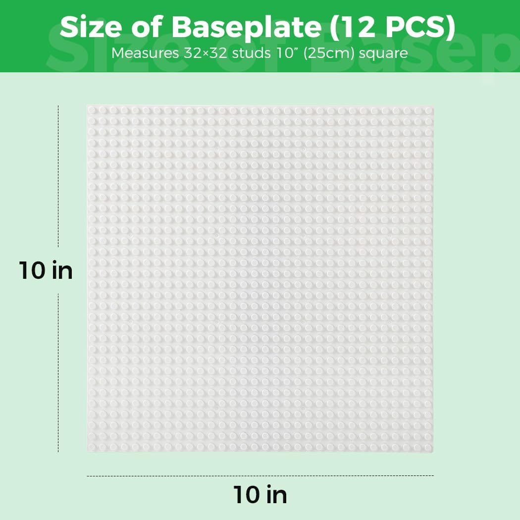 Thumbnail 6 de Etarnfly 12-Platten Bauplatte – kompatibel mit vielen Marken, 25 × 25 cm, Weiß