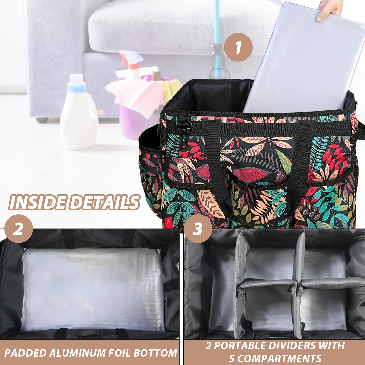 Thumbnail 3 de DCY BLUE Cleaning Caddy Organizer With Handle (large cleaning caddy bag)