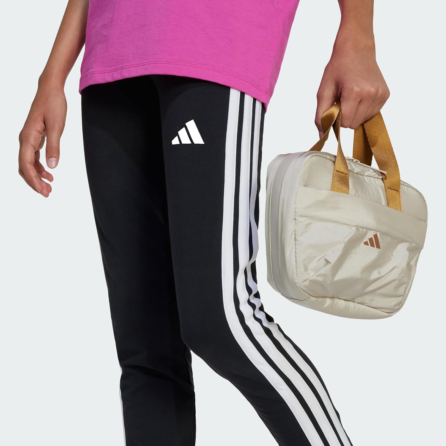 Thumbnail 2 de adidas Essentials 3 Stripes Leggings Black/White 14‑15 años