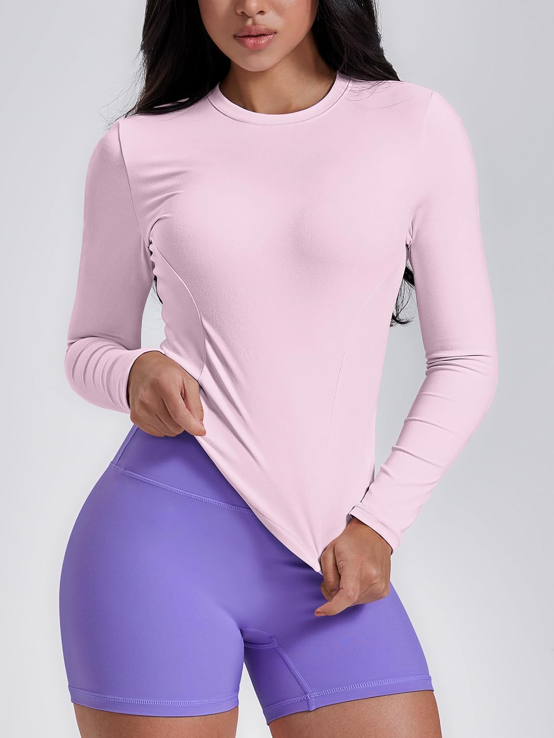 Thumbnail 3 de GYM RAINBOW Women’s Long-Sleeve Cropped Workout Top, Fitted Crewneck