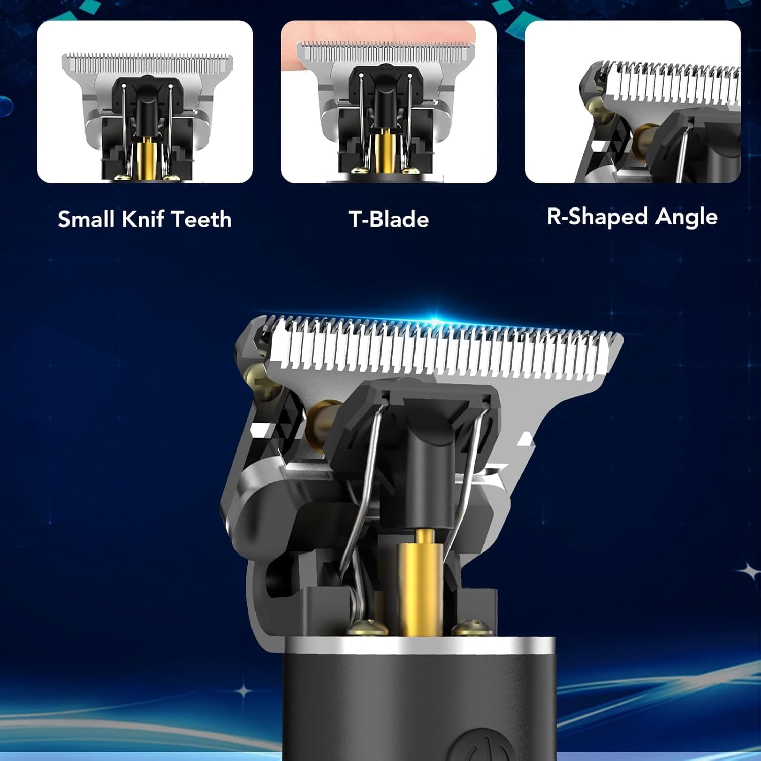 Thumbnail 5 de Haarschneidemaschine Profi – Bartschneider Männer Rasierer mit LED Anzeige, 4 Kamm, USB-C, leiser Motor