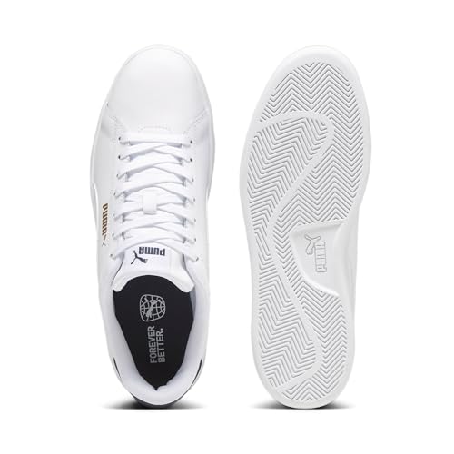 Thumbnail 6 de PUMA Smash 3.0 Unisex – Baskets cuir blanc/bleu marine/or, pointure 45 EU