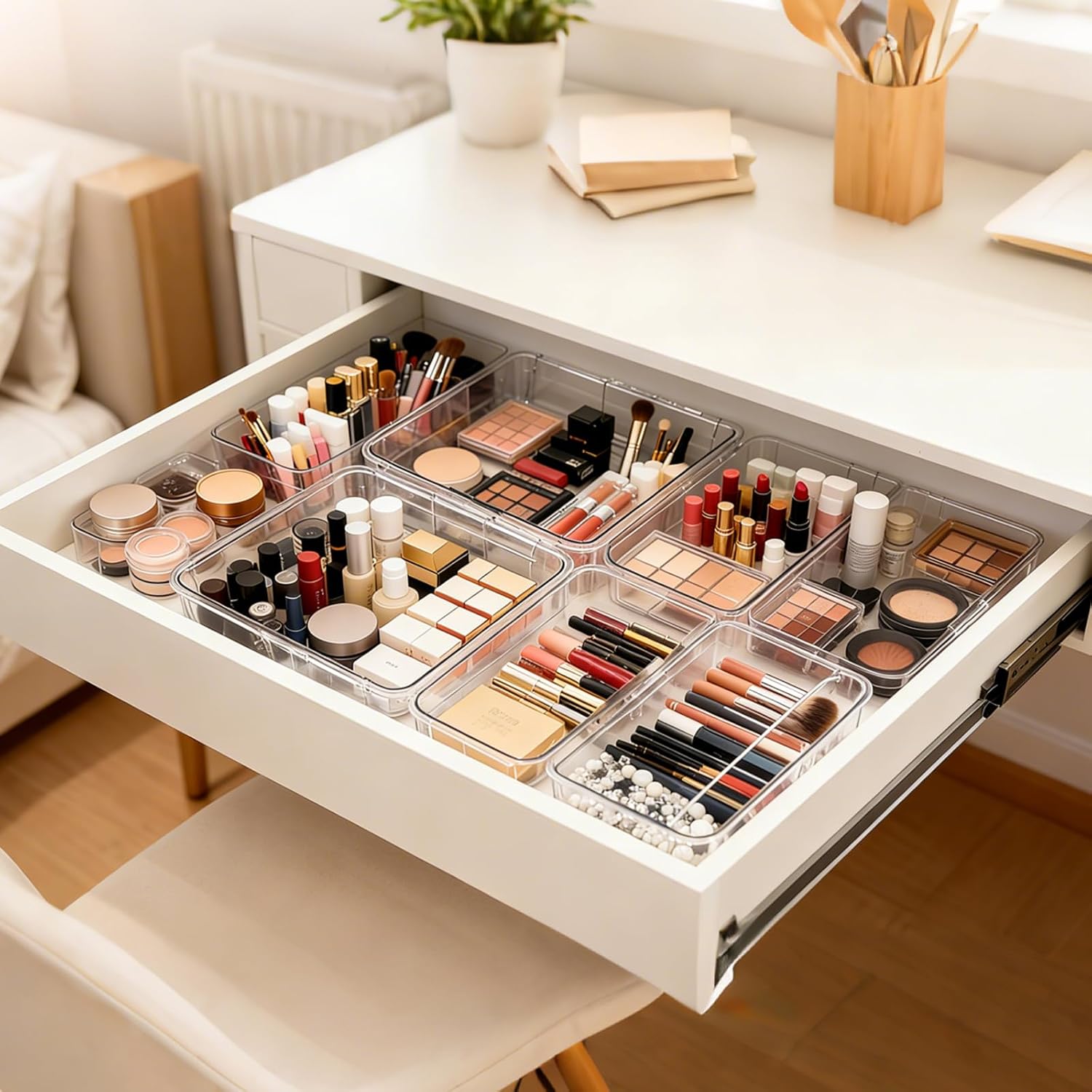 Thumbnail 5 de Zquilabon SSSNH-1-US Extendable Drawer Organizer Set, 21 Clear Acrylic Bins