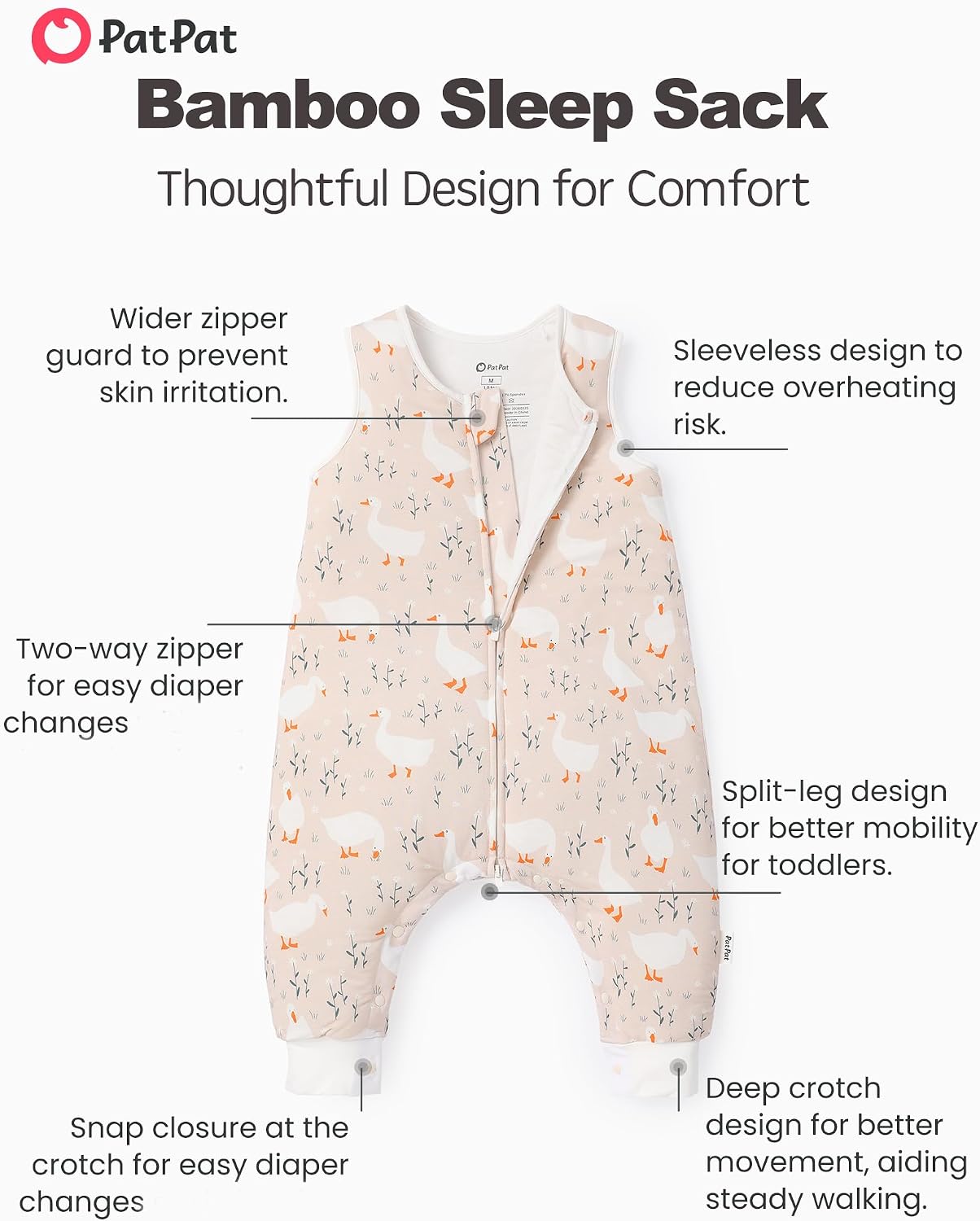 Thumbnail 2 de PATPAT Sleeveless Sleep Sack, Bamboo Viscose