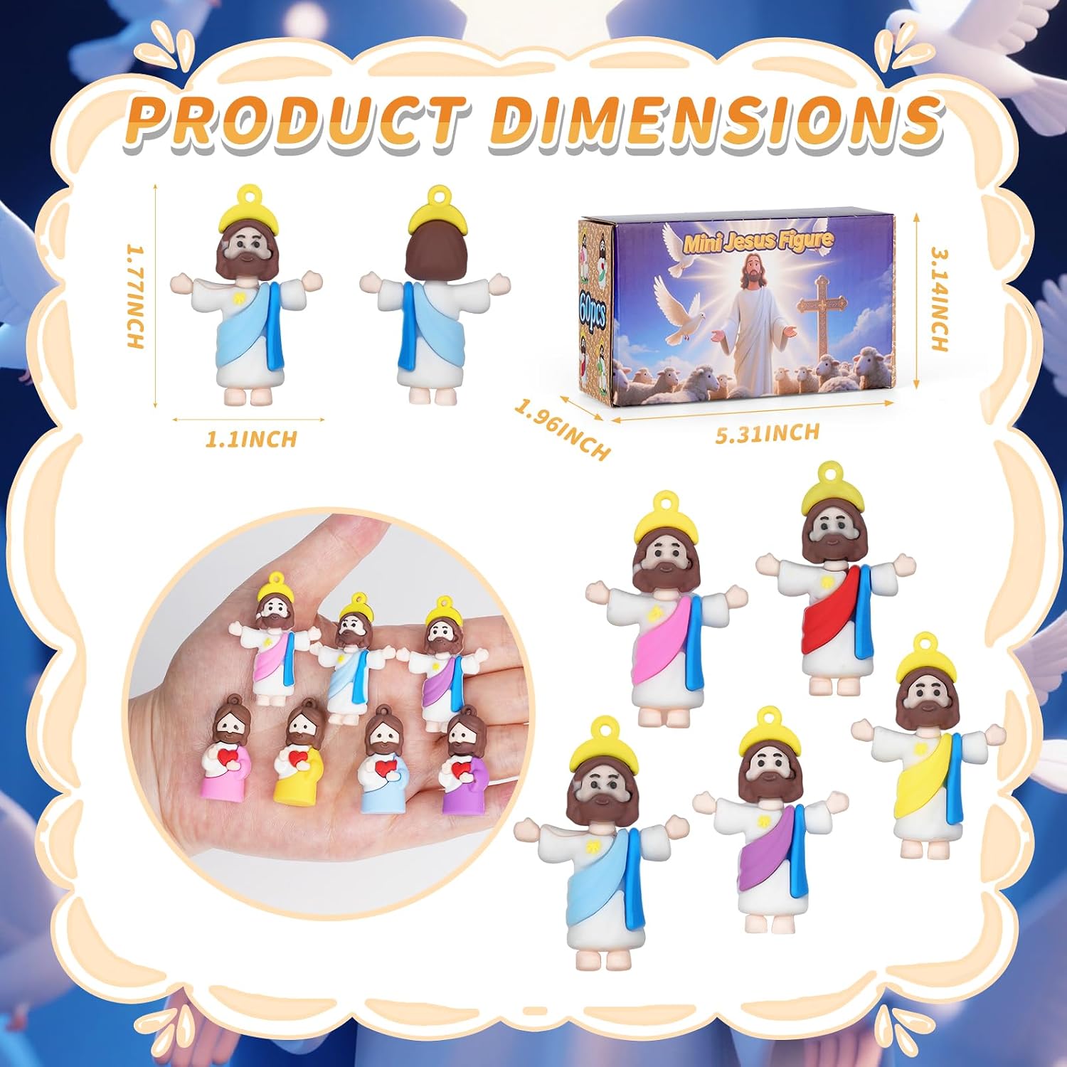 Thumbnail 6 de Compareye Mini Jesus Figurines, 60-Piece Set