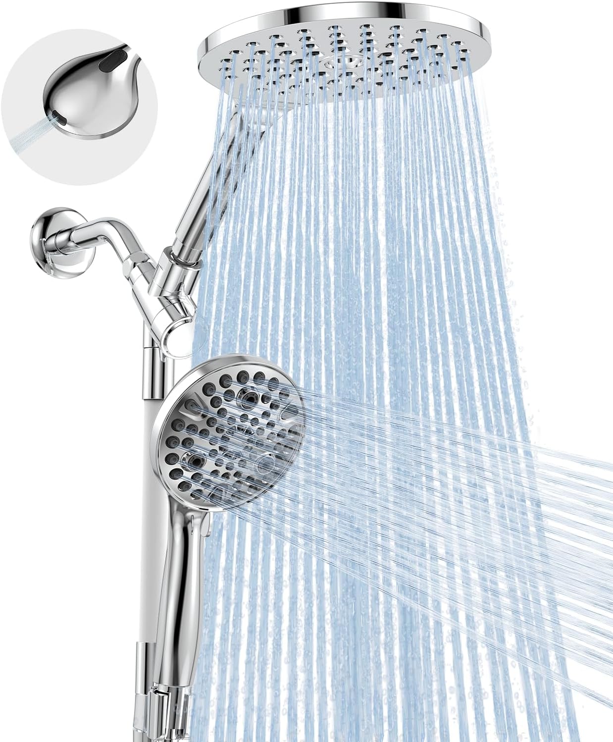 Detalle de MakeFit Dual Handheld Shower Head Combo ⌚💧