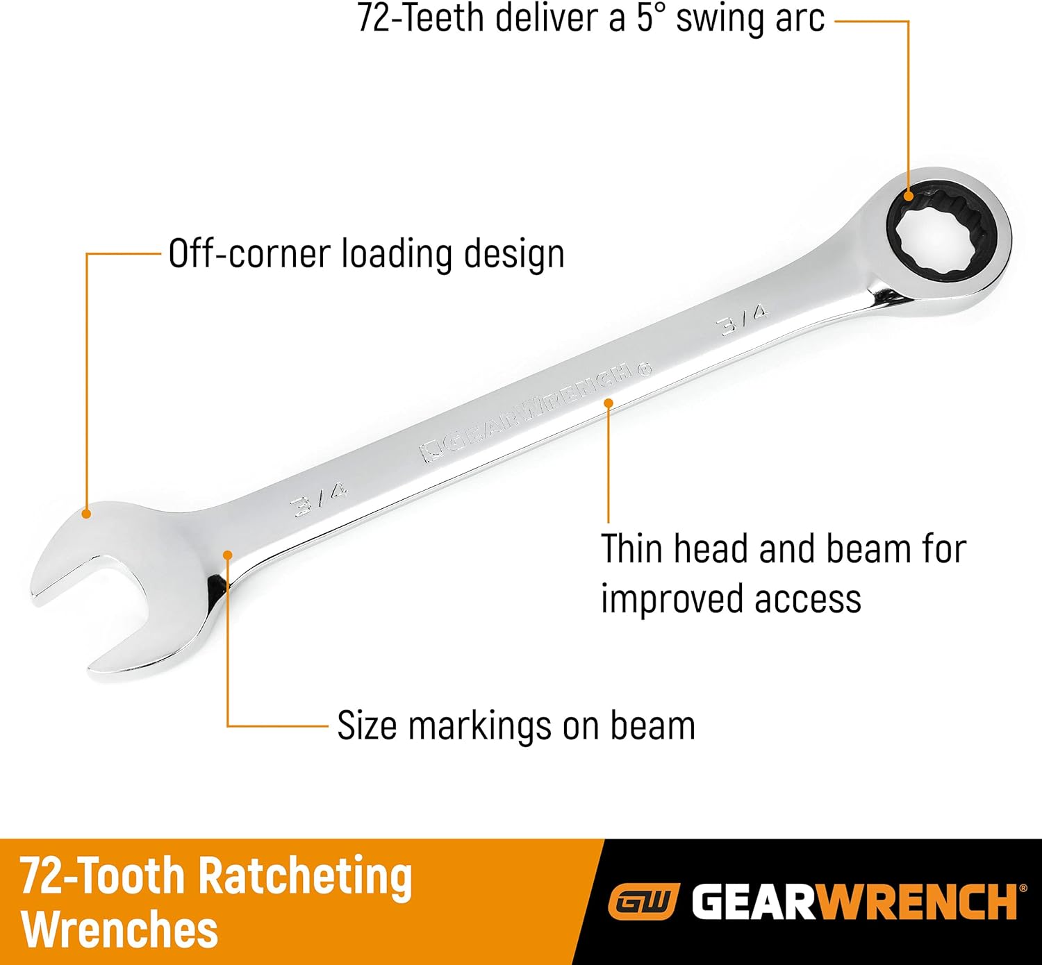 Detalle 2 de GEARWRENCH 85034 34 Pc Ratcheting Wrench Set