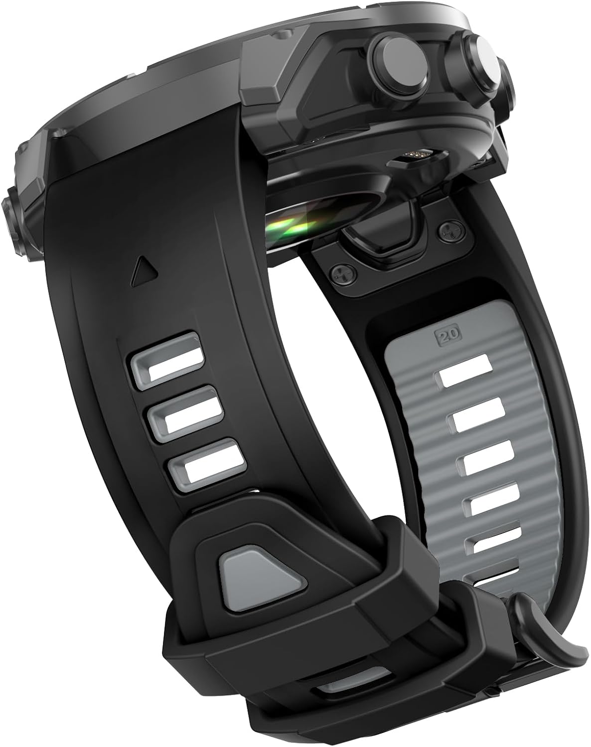 Detalle de OVERSTEP 20mm Soft Silicone Watch Band for Garmin Fenix Series