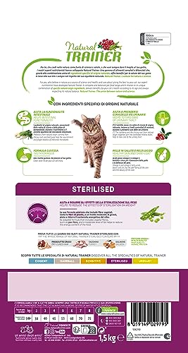 Detalle de Trainer Cibo per Gatti Sterilizzati con Prosciutto, 1.5 kg — Benessere controllato per mici sterilizzati