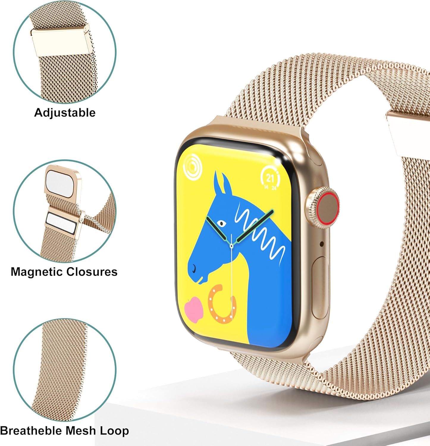 Thumbnail 1 de Higgs Metal Strap Rosegold 42mm