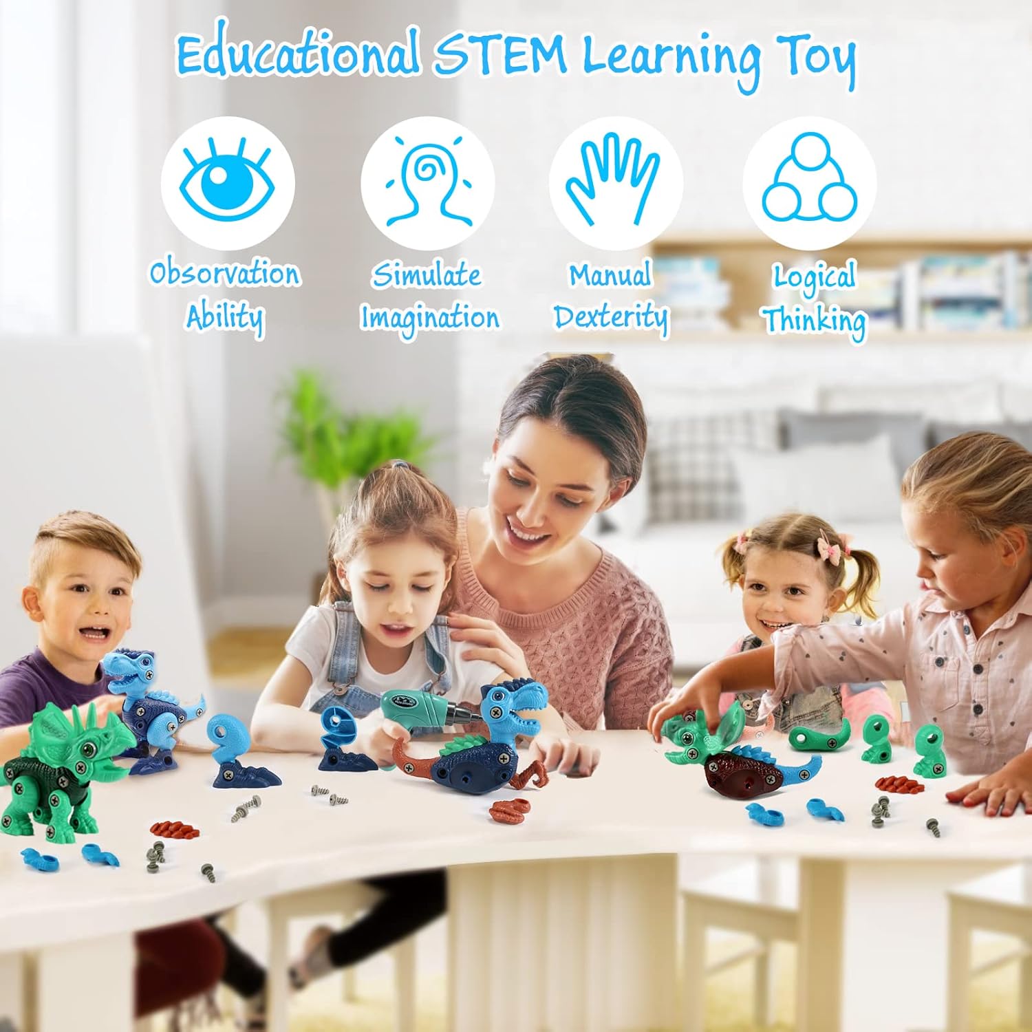 Thumbnail 1 de Dinosaur STEM Toys Take Apart Set 3-Pack 🦖