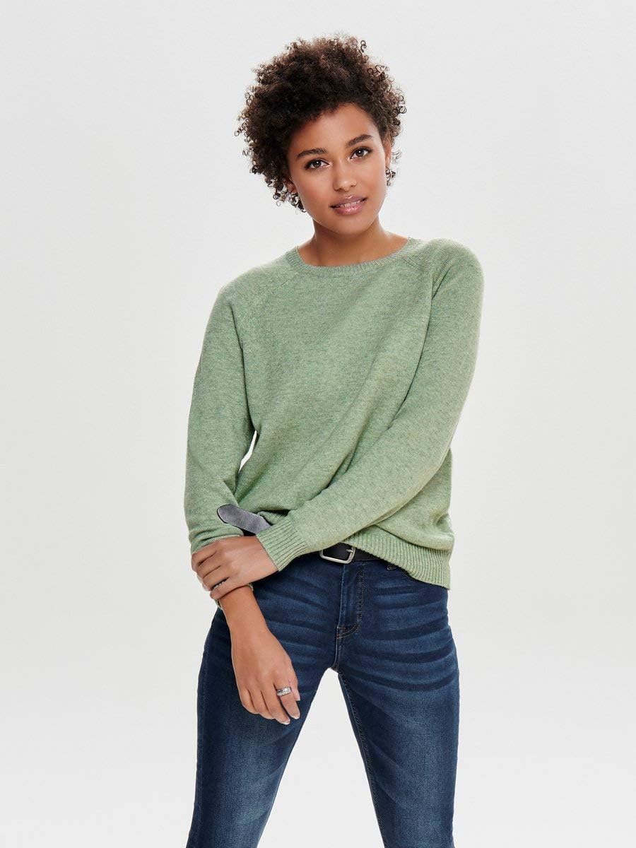 Detalle de ONLY Pull en Maille Couleur Unie – Pull à manches longues en maille viscose