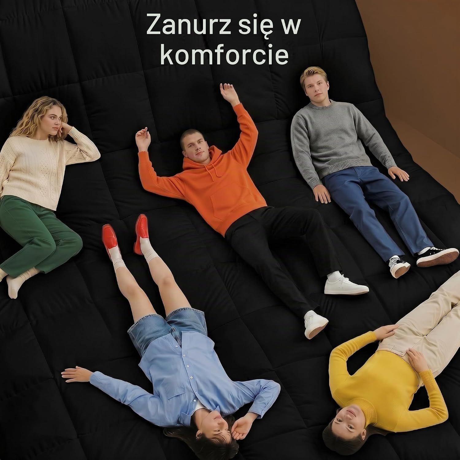Detalle de Utopia Bedding UB0065 – kołdra Queen 225 × 225 cm, mikrofibra, przeszycie kasetowe