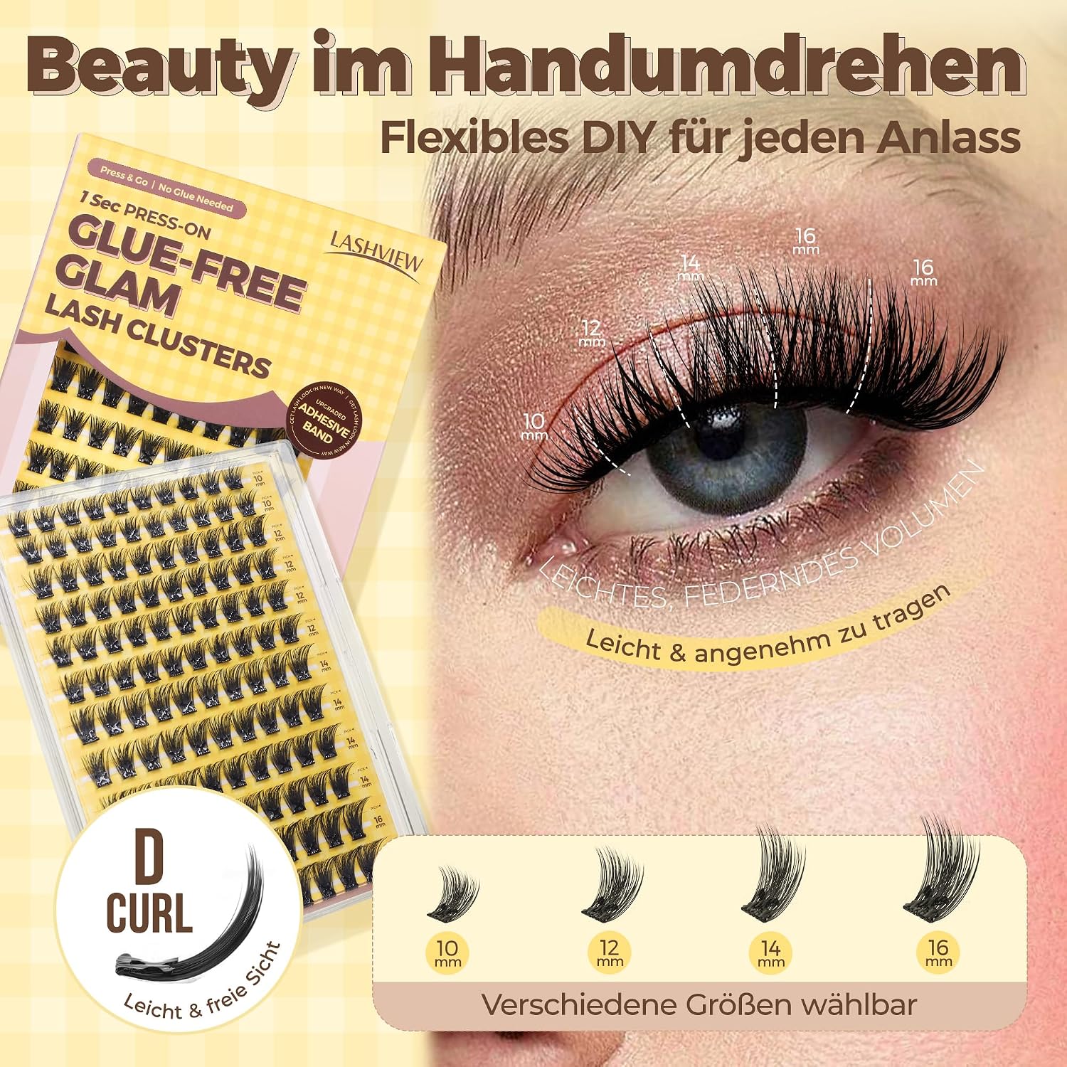 Detalle 2 de LASHVIEW NM03-D Wimpernbüschel 10–16 mm 💄